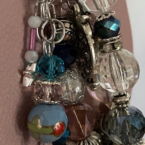 EXAMPLE Large HANDBAG CHARM Bag Jewelry Glass Sparkly Keychain Designer Bling - Picture 12 of 13